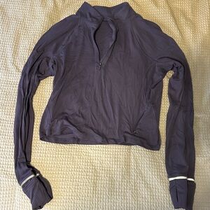 Lululemon Rulu Ribbed Half Zip Purple